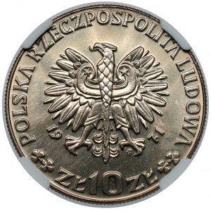 Próba CuNi 10 złotych 1971 FAO Kłosy