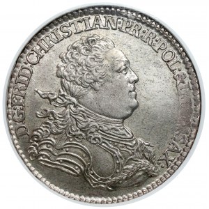 Fryderyk Chrystian, Gulden (2/3 talara) 1763 FWóF, Drezno