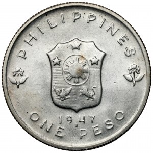 USA, Filipiny 1 peso 1947-S