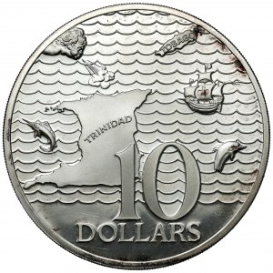 Tobago, Elżbieta II, 10 dolarów 1974
