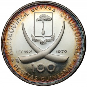 Gwinea Równikowa, 100 pesetas 1970 - Maja Desnuda