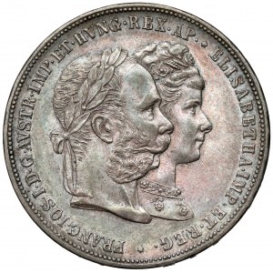 Austria, Franciszek Józef I, 2 guldeny 1879 - Srebrne gody