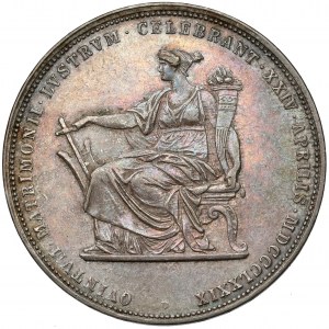 Austria, Franciszek Józef I, 2 guldeny 1879 - Srebrne gody