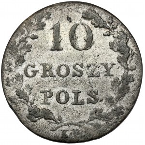 Powstanie Listopadowe, 10 groszy 1831 KG - zgięte