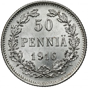 Finlandia / Rosja, Mikołaj II, 50 penniä 1916