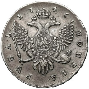 Russia, Elizabeth, Ruble 1746 СПБ, Petersburg