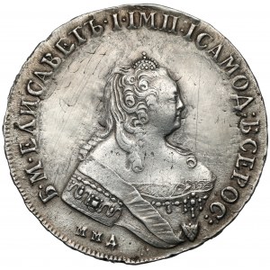 Russia, Elisabeth, Ruble 1757 ММД, Moscow