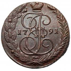 Rosja, Katarzyna II, 5 kopiejek 1791 EM
