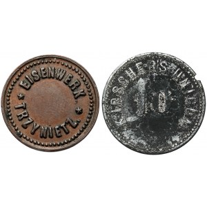 Trzynietz (Trzyniec) i Kirschers Unicum, 2 i 10 fenigów (2szt)