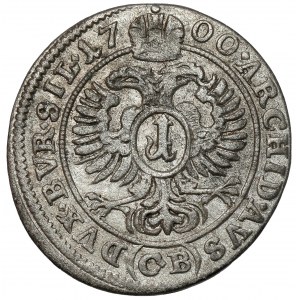 Śląsk, Leopold I, 1 krajcar 1700 CB, Brzeg