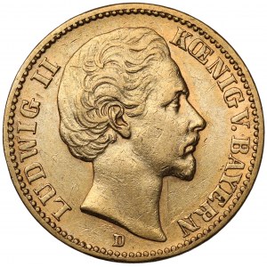 Ludwig II, 20 mark 1878-D, München