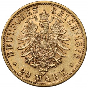 Ludwig II, 20 marek 1878-D, Monachium - RZADKIE