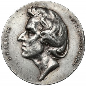 Medal SREBRO Fryderyk Chopin 1899 - dla uczczenia 50. rocznicy śmierci