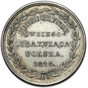 Medal, Dobroczyńcę swojego opłakująca Polska 1826 - srebro