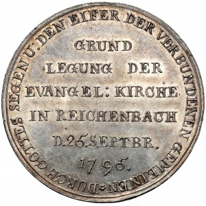 Reichenbach (Dzierżoniów), Medal 1795 - budowa kościoła ewangelickiego
