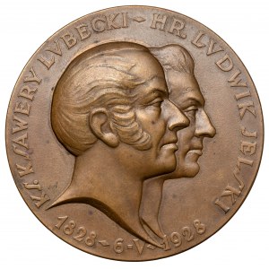 Medal, 100-lecie Banku Polskiego, Lubecki-Jelski 1928