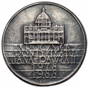 Jan Paweł II medal SREBRO, X rocznica pontyfikatu 1978-1988