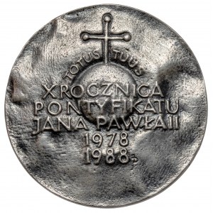 Jan Paweł II medal SREBRO, X rocznica pontyfikatu 1978-1988