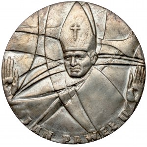 Jan Paweł II medal SREBRO, I Pielgrzymka, Kraków, Nowa Huta - Łódź Piotrowa 1979