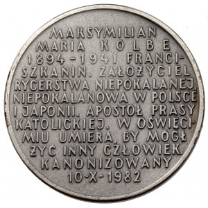 Medal SREBRO Maksymilian Kolbe 1982