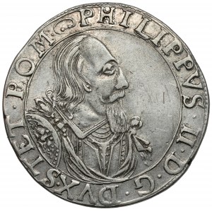 Pomorze, Filip II, 1/4 talara 1616, Szczecin - śmierć Anny - rzadkość