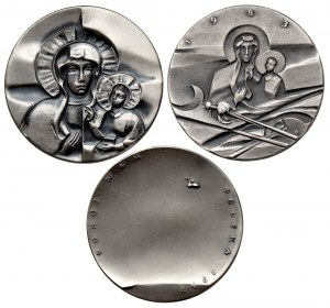 Medale o tematyce religijnej SREBRO, zestaw (3szt)