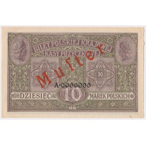 MUSTER Generał 10 mkp 1916 ...Biletów - A 0000000