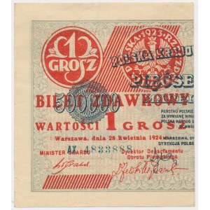 1 grosz 1924 - AX - lewa połowa