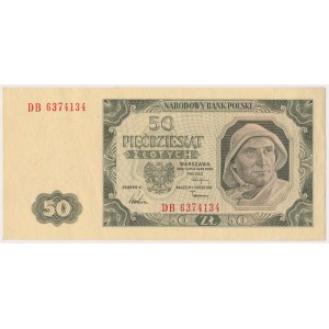 50 złotych 1948 - DB - papier prążkowany