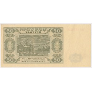 50 złotych 1948 - DB - papier prążkowany