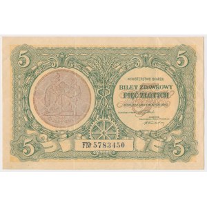 5 złotych 1925 - F - Konstytucja