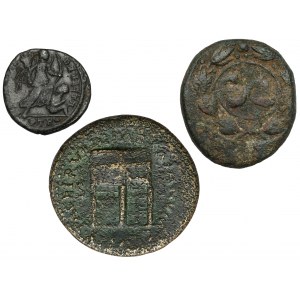 Oktawian August, Neron i Konstantyn I Wielki, zestaw brązów (3szt)