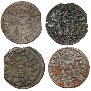 Wolne Miasto Ryga, Szeląg ryski 1575-1577, zestaw (4szt)