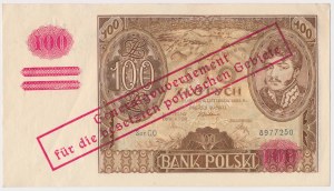 100 złotych 1934 z ORYGINALNYM przedrukiem GG