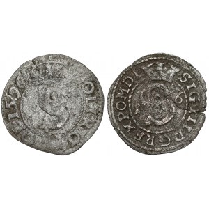 Zygmunt III Waza, Szeląg Wschowa 1596 i 1600, zestaw (2szt)