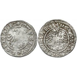 Aleksander Jagiellończyk i Zygmunt I Stary, Półgrosz Wilno bez daty i 1520, zestaw (2szt)