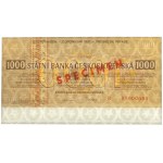 Czechosłowacja, Czek podróżniczy SPECIMEN 1.000 Korun