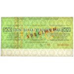 Czechoslovakia, Travelers Cheque SPECIMEN 500 Korun