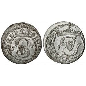 Zygmunt III Waza, Szeląg Wilno 1617, zestaw (2szt)