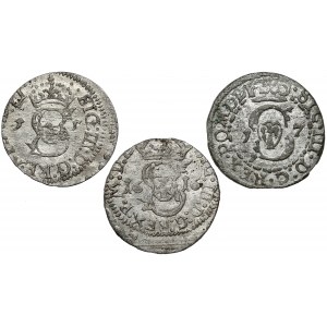 Zygmunt III Waza, Szeląg Wilno 1615-1617, zestaw (3szt)