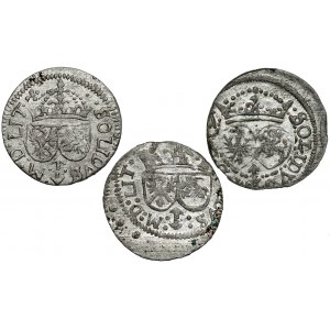 Zygmunt III Waza, Szeląg Wilno 1615-1617, zestaw (3szt)