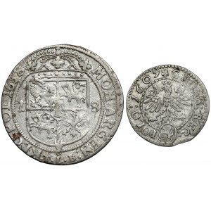 Zygmunt III i Jan II, Grosz Kraków 1609 i Ort Kraków 1658 (2szt)