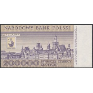 200.000 złotych 1989 - H 0500050 - numer radarowy
