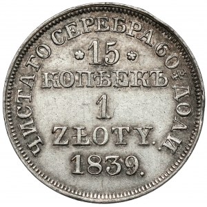 15 kopiejek = 1 złoty 1839 MW, Warszawa