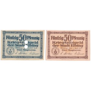 Elbing (Elbląg), 50 pfg 1919 i 1920 (2szt)