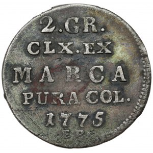 Poniatowski, Półzłotek 1775 E.B. - małe orły