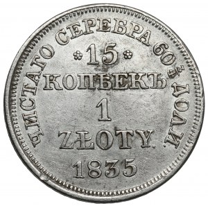 15 kopiejek = 1 złoty 1835 MW, Warszawa