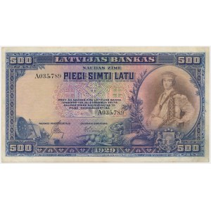 Latvia, 500 Latu 1929