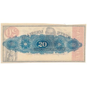 USA, Louisiana - Shreveport, 20 Dollars 1863