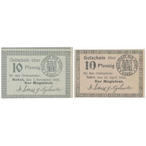 Nakel (Nakło), 10 pfg 1918 i 1919 (2szt)